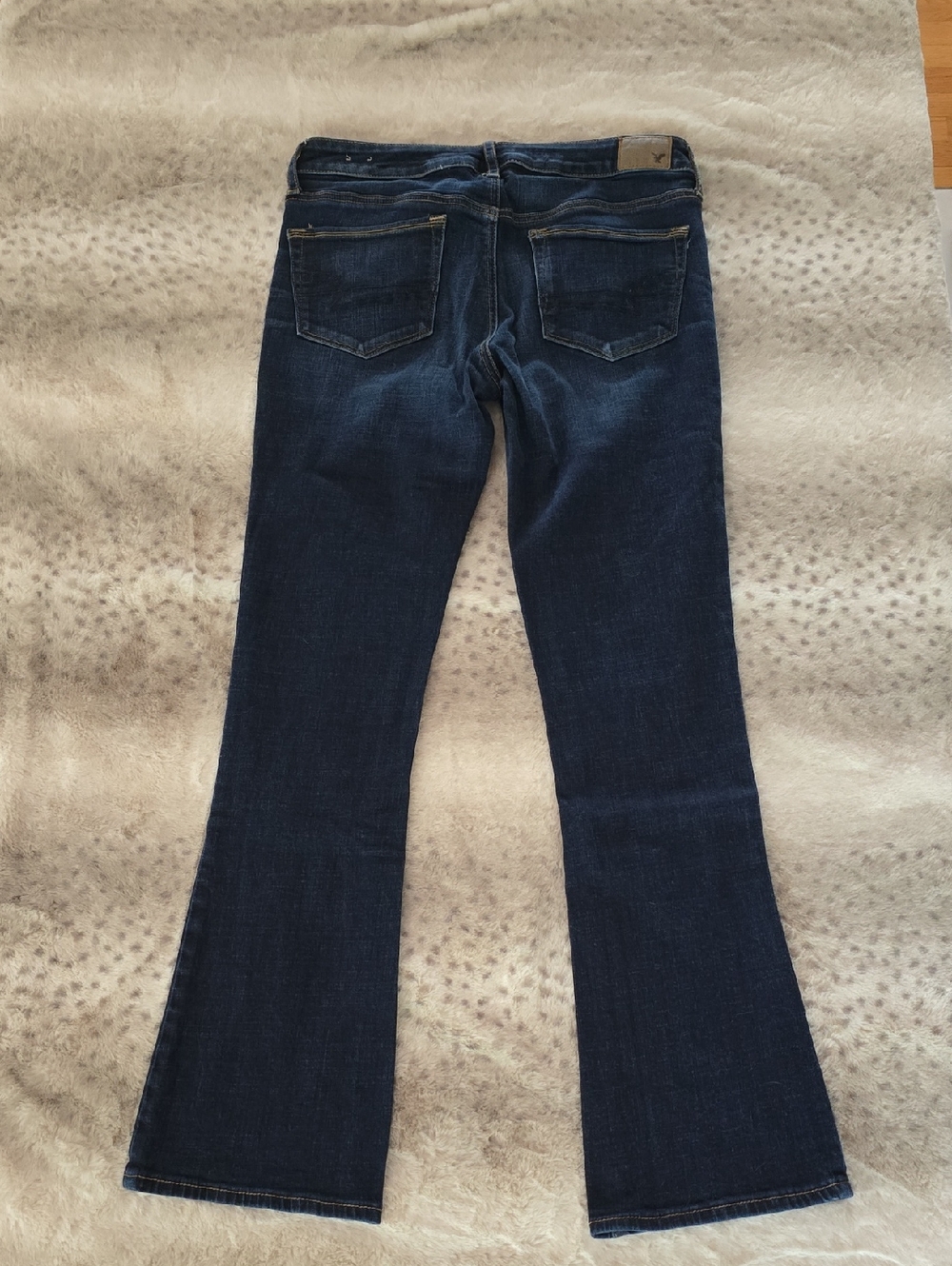 American Eagle Outfitters Dark Indigo Skinny Kick Jeans - Sz 10 Regular - Picture 5 of 9
